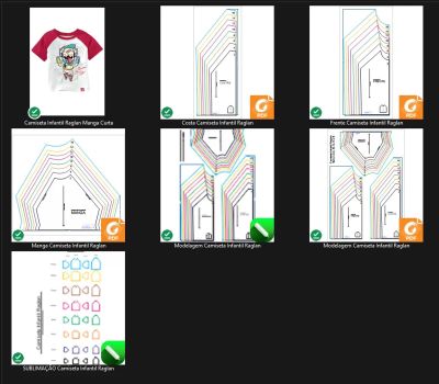 Molde de Costura Para Imprimir Camiseta Infantil - 16 - Camiseta Raglan (2 a 16 anos)