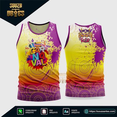 Arte Vetor Camisa Abadá Bloco Carnaval 2026 - Modelo 48