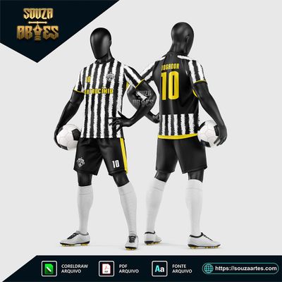 Arte Vetor Camisa e Short para Uniforme de Futebol Amador