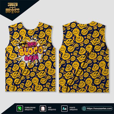 Arte Camisa Abadá Bloco Carnaval 2025 Sublimação - Modelo 22