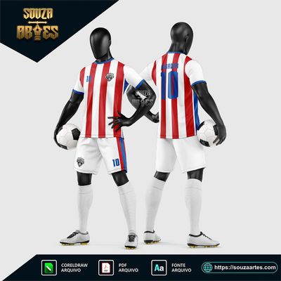 Arte Vetor Estampa Uniforme de Time de Futebol Amador 2026