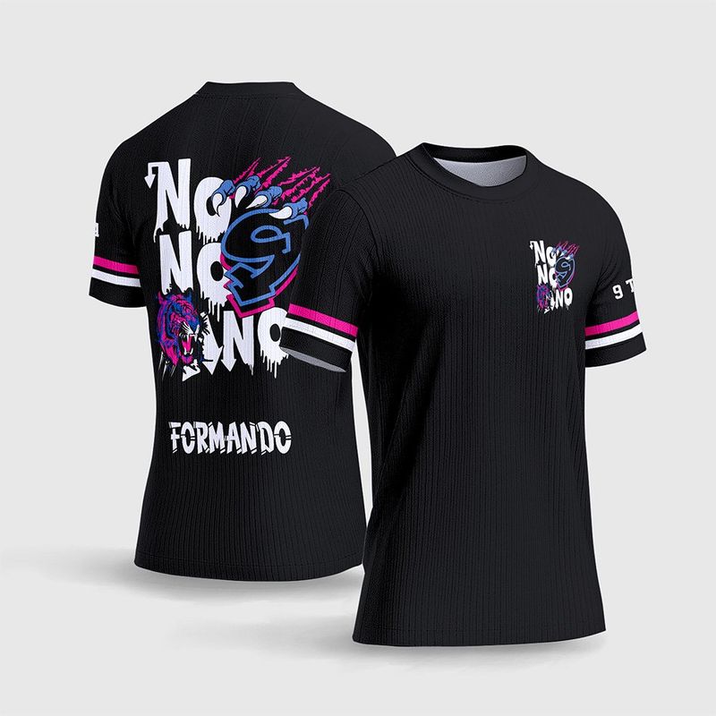 Camisa Formandos Nono Ano 2027 Tigre Azul e Rosa