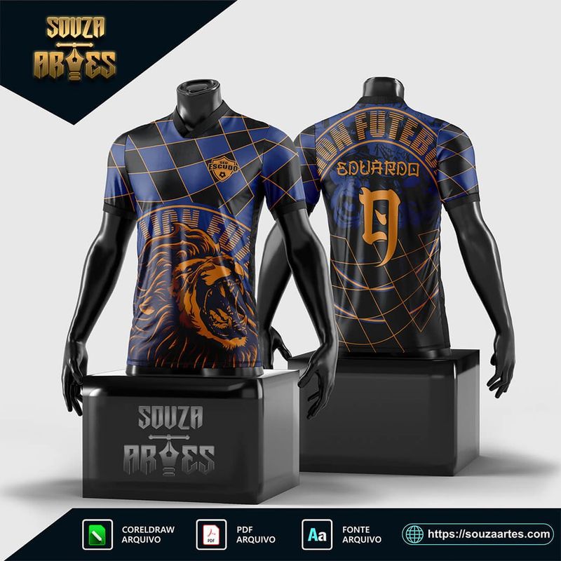 Arte Vetor Camisa Interclasse Leão 2024-2025 em Formato Corel Draw X7, PDF e Fonte TTF.