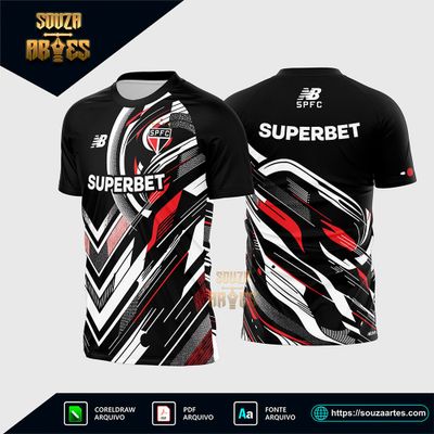 Arte Vetor Camisa São Paulo Pré-Jogo 2025 - 2026