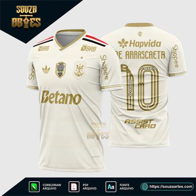 Arte Vetor Camisa Flamengo Terceira 2025 - 2026