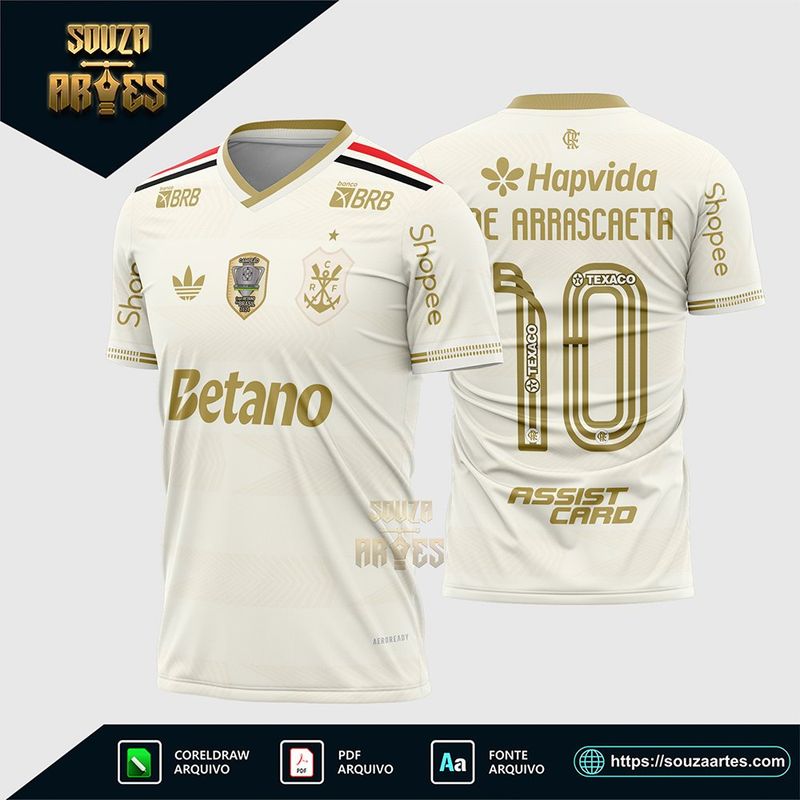 Arte Vetor Camisa Flamengo Terceira 2025 - 2026 Corel Draw X7 para sublimação