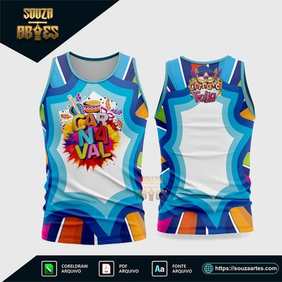 Arte Vetor Camisa Abadá Bloco Carnaval 2026 - Modelo 43