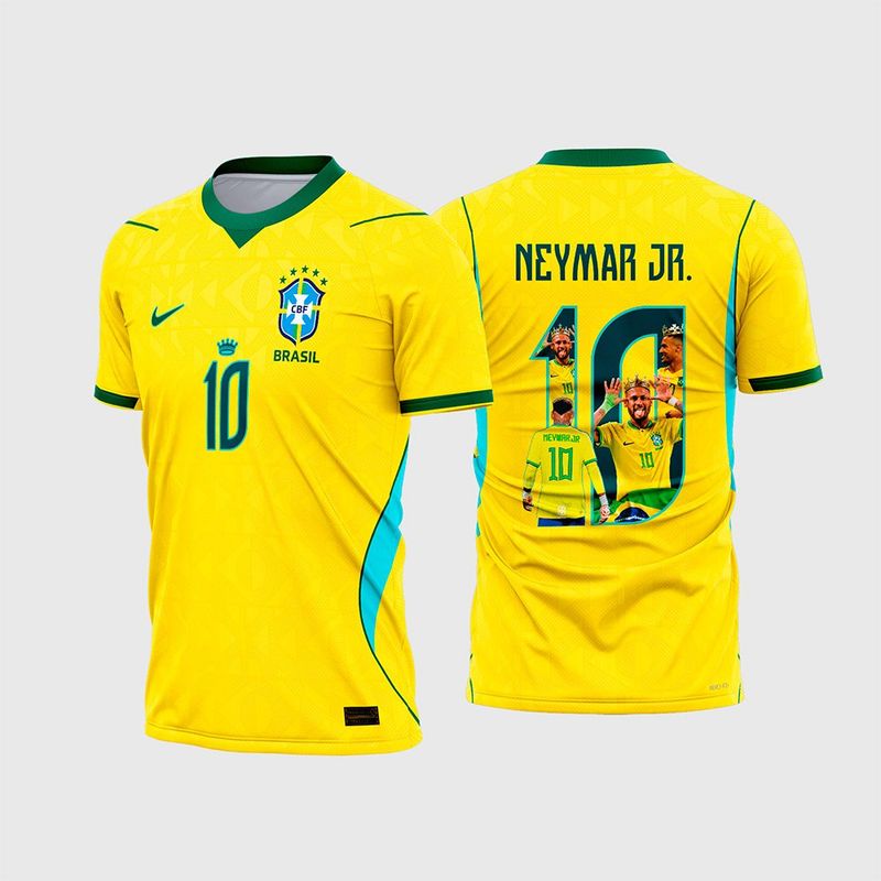 Camisa Brasil Titular 2026-28 Neymar 10 Amarela