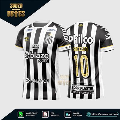 Arte Vetor Camisa Santos Reserva 2023 - 2024