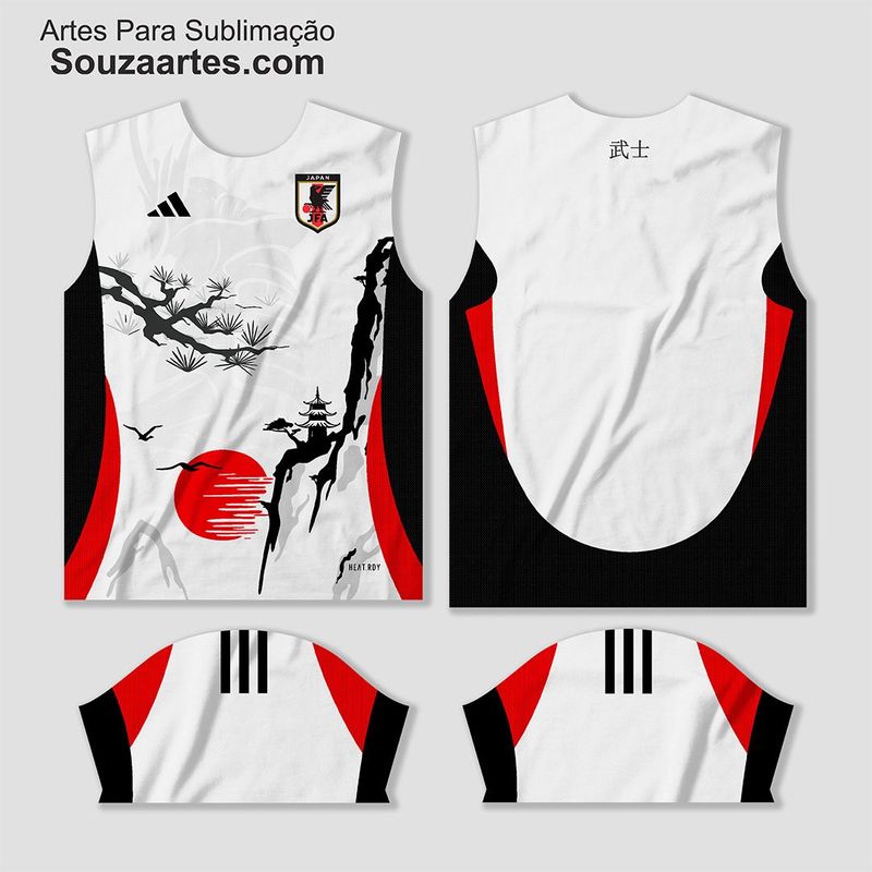 Vetor Camisa Japão Conceito 2024 - Design exclusivo para sublimação, disponível no formato CDR na Souza Artes.