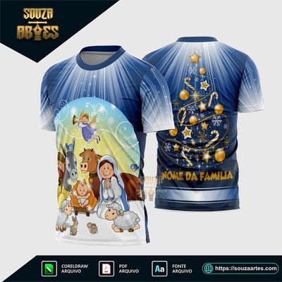 Arte Vetor Camisa Feliz Natal 2025 - Sublimação - Modelo 04