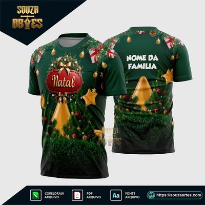 Arte Vetor Camisa Feliz Natal 2025 - Sublimação - Modelo 05
