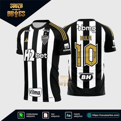 Arte Vetor Camisa Atlético Mineiro Titular 2024 - 2025
