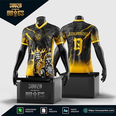 Arte Vetor Camisa Interclasse Zeus Amarelo 2025