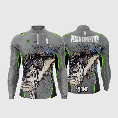 Arte Estampa Camisa De Pesca Esportiva Modelo 14