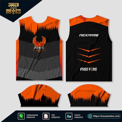 Arte Vetor Estampa Camisa Gamer 2024  - Fenix