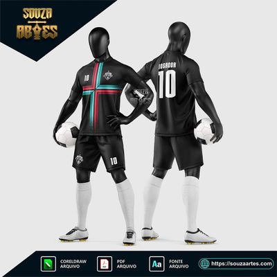 Arte Vetor Camisa e Short para Uniforme de Futebol Amador
