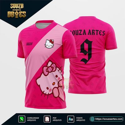 Arte Vetor Camisa InterClasse Hello kitty Rosa