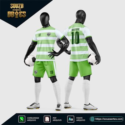 Arte Vetor Estampa Uniforme de Time de Futebol Amador 2026