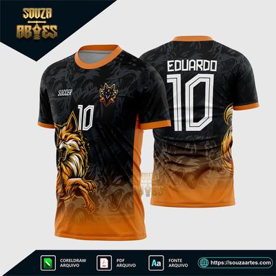 Arte Vetor Camisa de Interclasse Raposa do Brasil