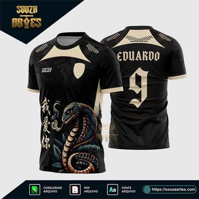 Arte Vetor Camisa InterClasse Cobra Fumando