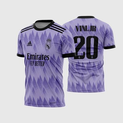 Arte Vetor Camisa Real Madrid II 2022 – 2023 Roxa