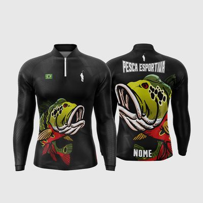 Arte Estampa Camisa De Pesca Esportiva Modelo 19