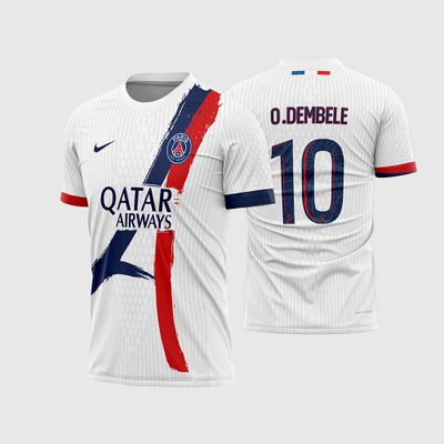 Arte Vetor Camisa PSG Reserva 2024 - 2025