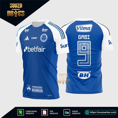 Arte Vetor Camisa Cruzeiro Titular 2025 -2026