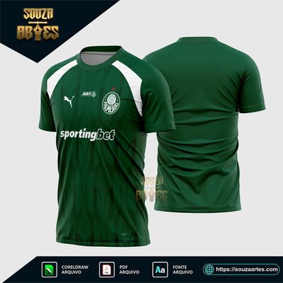Arte Vetor Camisa Palmeiras Pré-Jogo I 2024 - 2025
