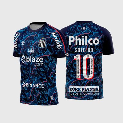 Arte Vetor Camisa Time Santos Terceira 2023 - 2024