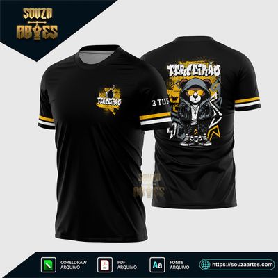 Arte Vetor Camisa Terceirão Urso Amarelo Jaqueta