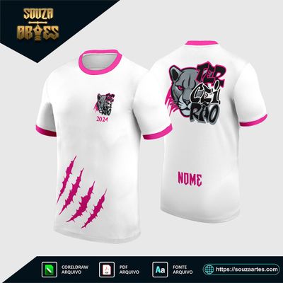 Arte Vetor Camisa Terceirão 2025 - Pantera Rosa e Branca