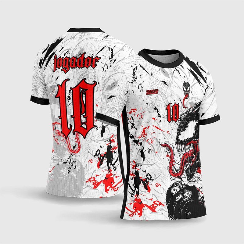 Camisa Interclasse Venom Branca e Vermelha