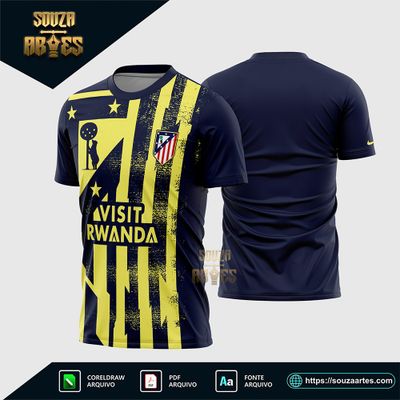 Arte Vetor Camisa Atletico Madrid Pre-jogo 2025-2026
