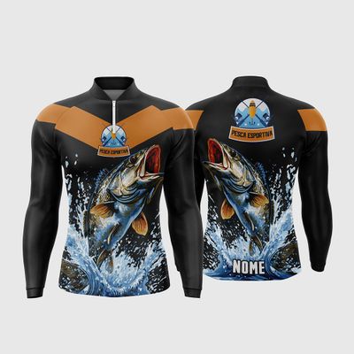 Arte Estampa Camisa De Pesca Esportiva Modelo 6