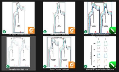 Molde de Costura Para Imprimir Camiseta - 65 - Regata Feminina Básica (PP ao GG)
