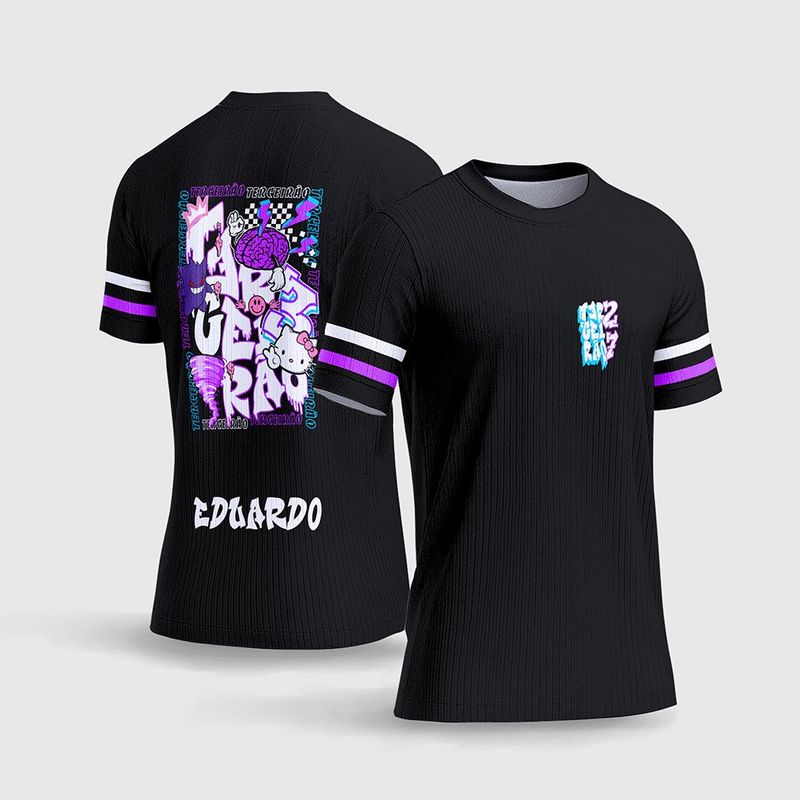 Camisa Terceirão Gengar e Hello Kitty