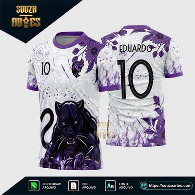 Arte Vetor Camisa Branca de Interclasse 2026 - Pantera Negra