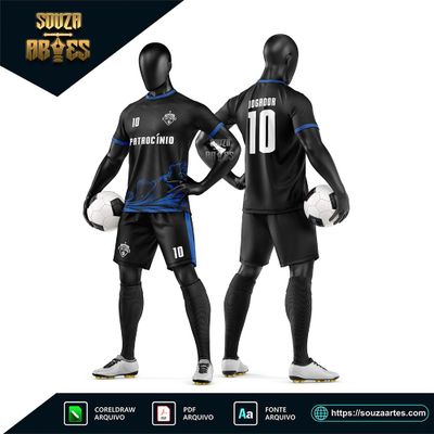 Arte Vetor Camisa e Short para Uniforme de Futebol Amador