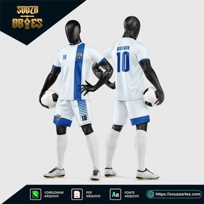 Arte Vetor Estampa Uniforme de Time de Futebol Amador 2026