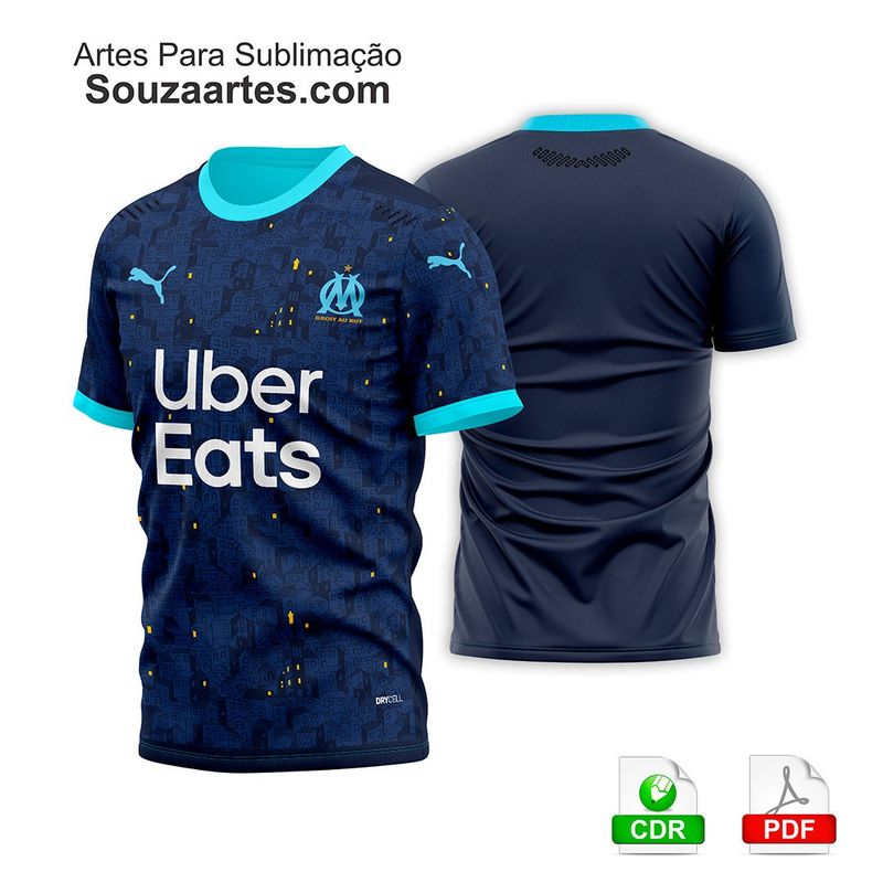 Camisa visitante do Olympique de Marseille 2020–2021