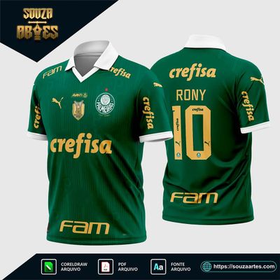 Arte Vetor Camisa Palmeiras Titular 2024-25