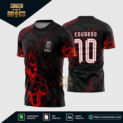 Arte Vetor Camisa InterClasse Pitbull of Dragon 2025