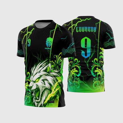 Arte Vetor Camisa Interclasse Leão Neon