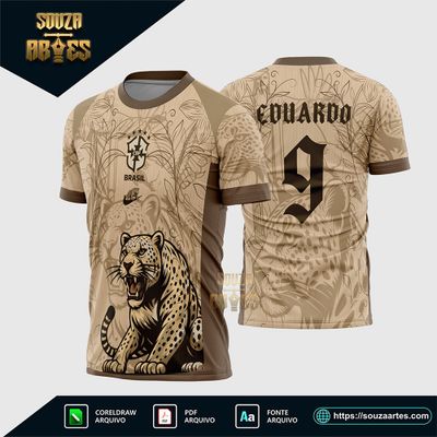 Arte Vetor Camisa Interclasse Onça Brasil