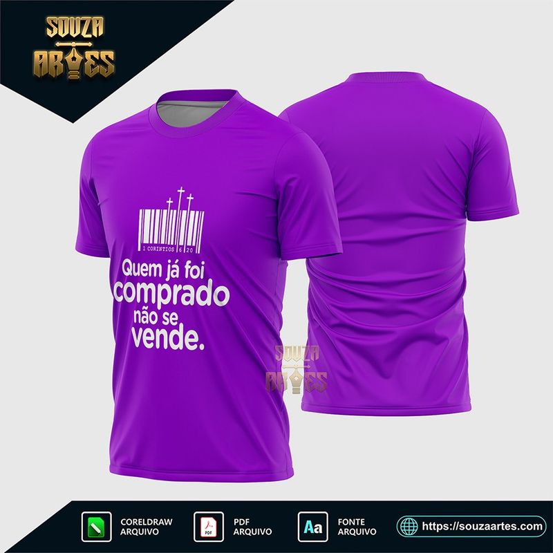 Arte Vetor Camisa Religião 1 Corintios 6:20 2026 Corel Draw X7 para sublimação