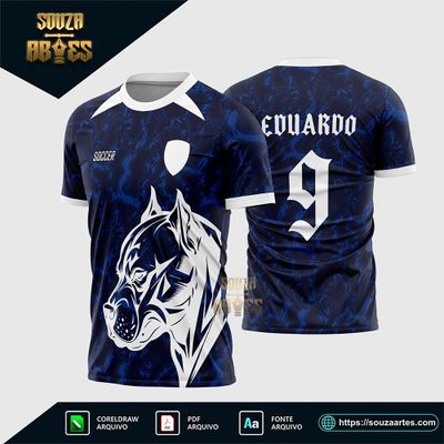 Arte Vetor Camisa InterClasse Pitbull Azul 2025