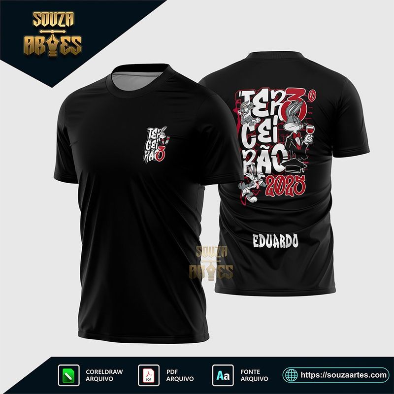 Arte Vetor Camisa Terceirão Pernalonga 2025 Corel Draw X7 para sublimação