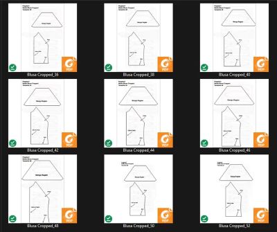 Molde de Costura Para Imprimir Camiseta - 27 - Blusa Cropped